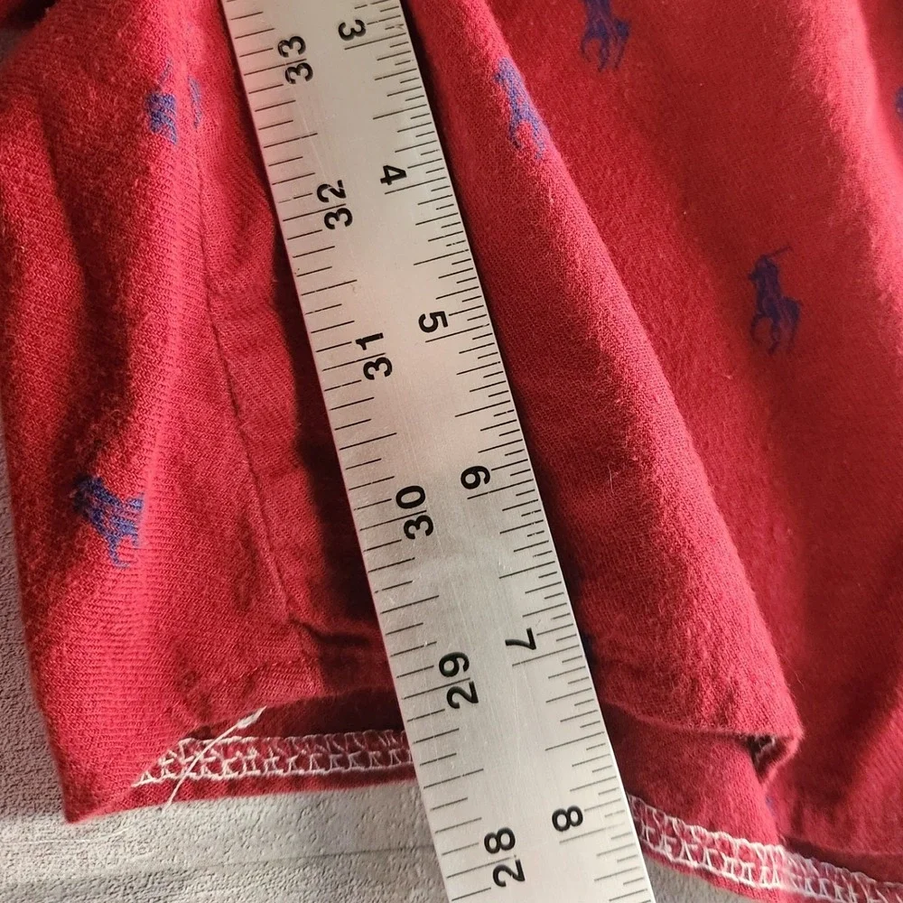Polo Ralph Lauren Sleep Shorts Mens Large Red Pony Print Pajama Bottoms Preppy
